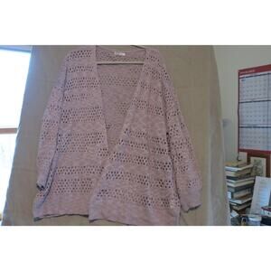 IN'VOLAND Lavender Open Knit Cardigan S/M Cottagecore